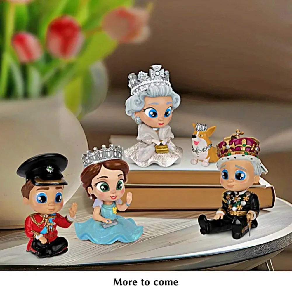 The Ashton-Drake Galleries King Charles Figurine from Whimsical House of Windsor Tots Collection Issue #4 Handcrafted Hand-Painted Royal Family Collectible with Custom Fabric Accents 4-inches