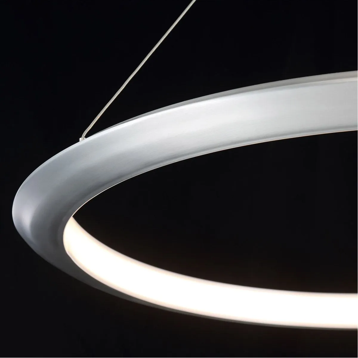 The Ring 36 in. LED Chandelier 3000K Aluminum Finish