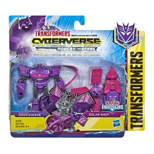 Transformers Cyberverse Spark Armor Battle Class Decepticon Shockwave & Solar Shot