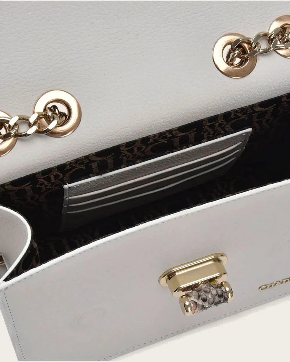 White shoulder handbag