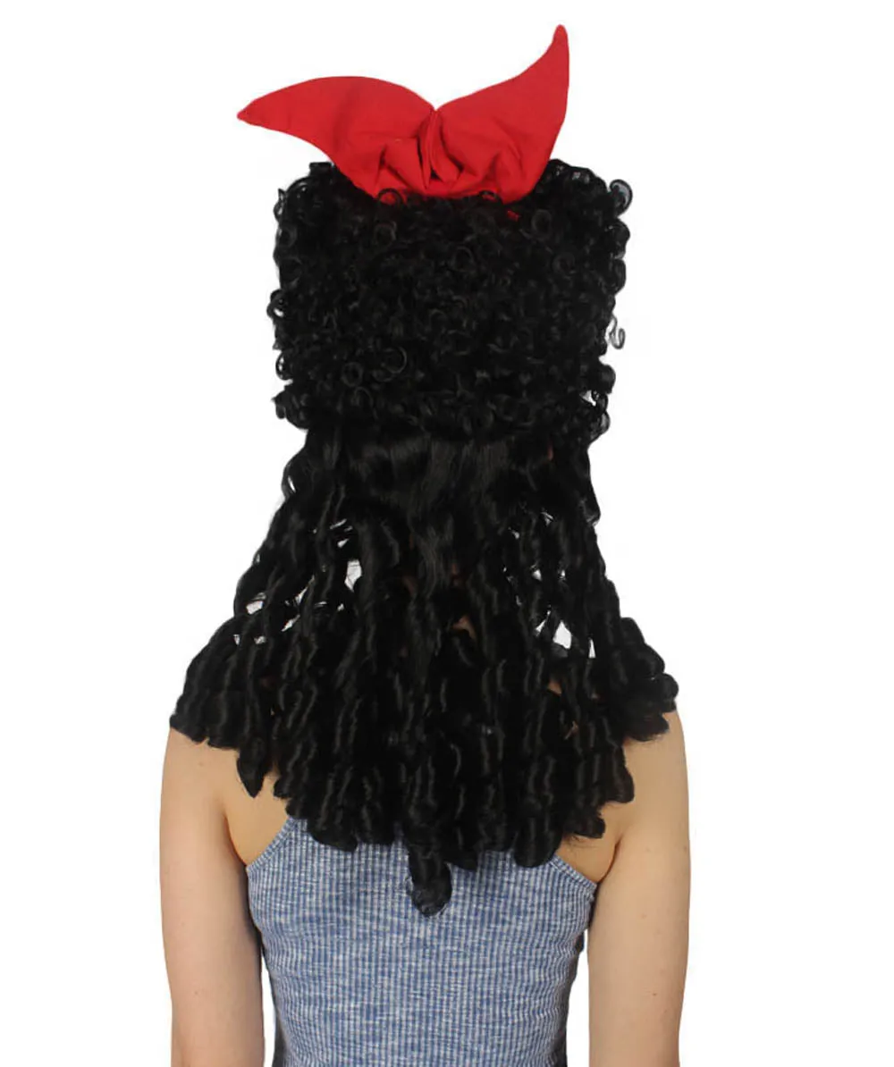 Women's Colonial Historical Wig Black | Premium Breathable Capless Cap