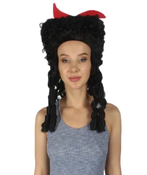 Women's Colonial Historical Wig Black | Premium Breathable Capless Cap