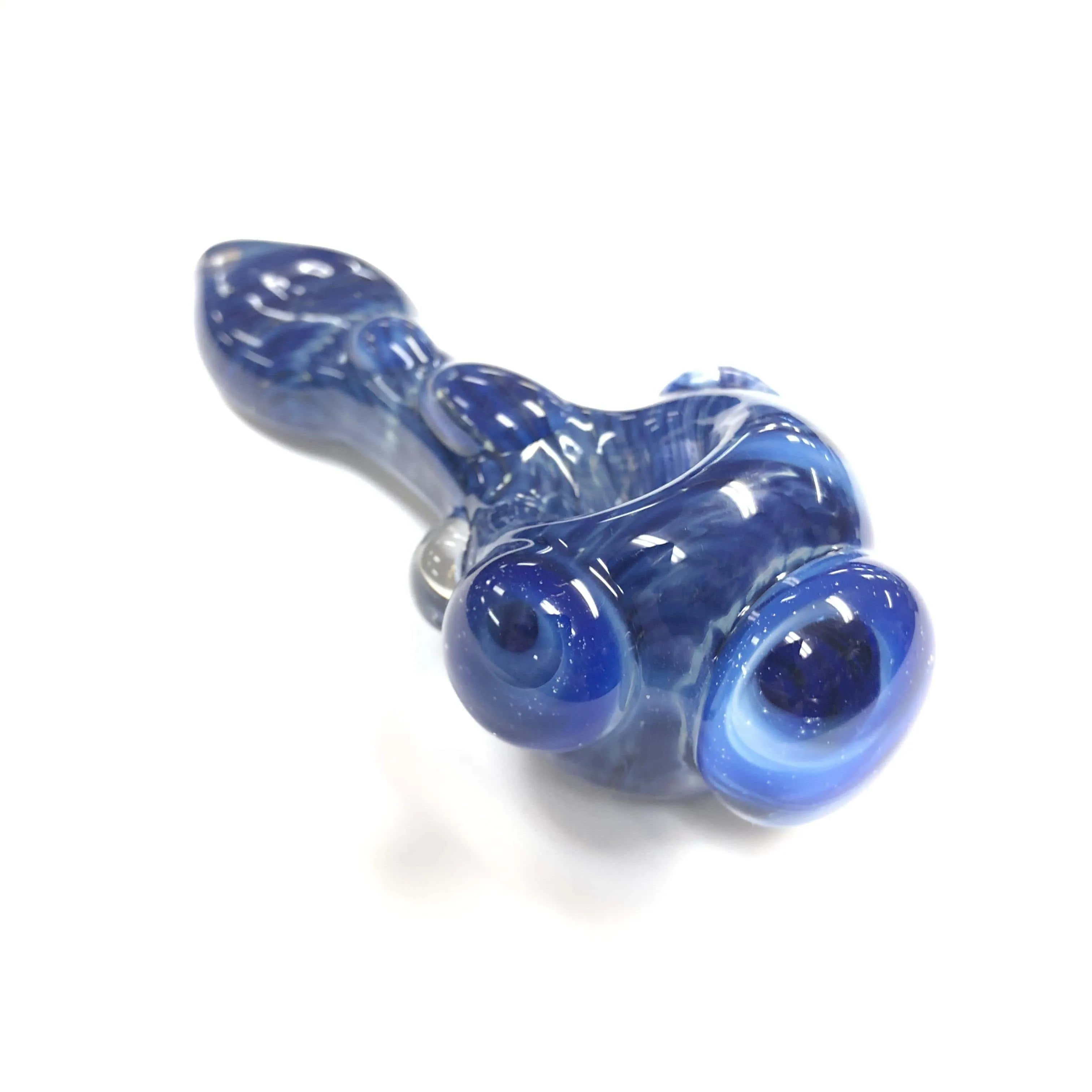 Worked Raked Glass Pipe with Magnification Beads